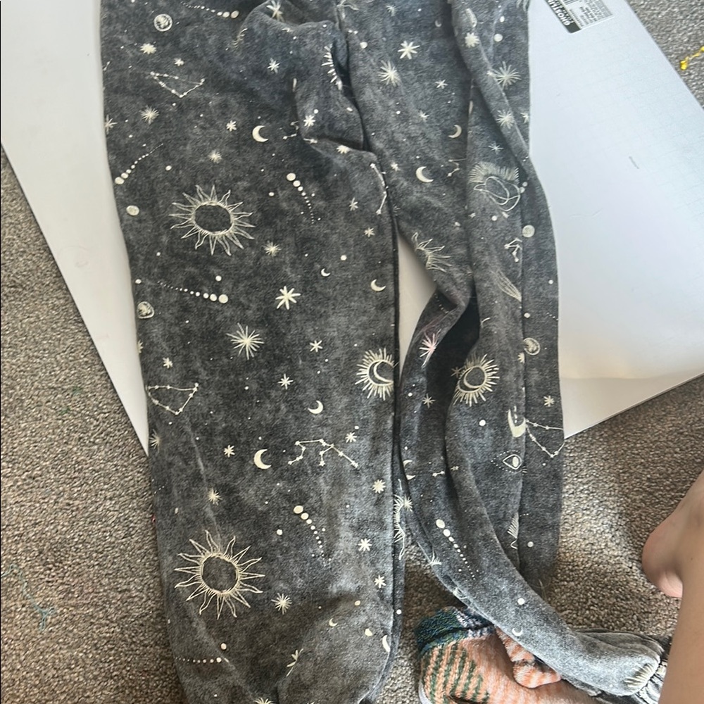 No Boundaries Black Celestial Print Pants